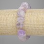 Amethyst Bracelet Faceted, 9×14–15 mm, 18 cm long, stretchy