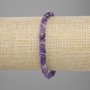 Amethyst Beaded Cube Bracelet, 5x5mm, 18cm adjustable stretch