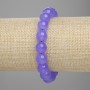 Bracelet Lavender Amethyst Smooth Bead, 10mm diameter ±, length 18cm ± stretch