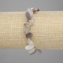 Bracelet Botswana Agate Tumbled Bead Butterfly, diameter 8-15×6-7, 5mm+ beads 3mm+-, length 18cm+-, stretch