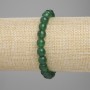 Chrysoprase Bead Bracelet, faceted round beads, 8mm diameter, stretchy, 18cm length