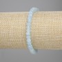 Bracelet Aquamarine Faceted Rondelle, 6x4mm diameter +-, length 18cm +-, stretch