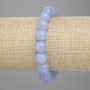 Bracelet Aquamarine smooth beads, diameter 10mm ±, length 18cm ± stretch
