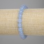 Aquamarine Bracelet smooth bead, diameter 8mm±, length 18cm± stretch