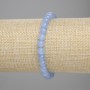 Aquamarine Bead Bracelet smooth rounds, diameter 6mm ±, length 18cm ± stretch