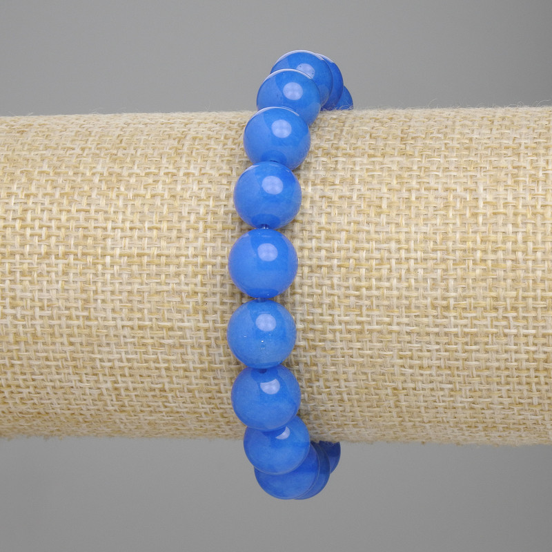Apatite Bead Bracelet, smooth round beads 10mm, stretch 18cm