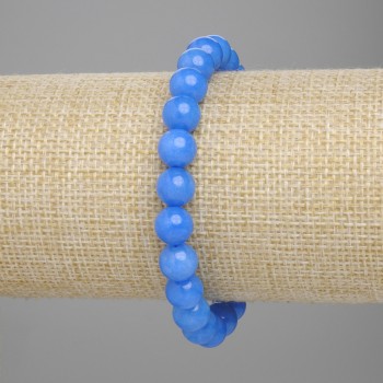 Apatite Bead Bracelet, smooth round beads, diameter 8mm±, length 18cm±, stretch