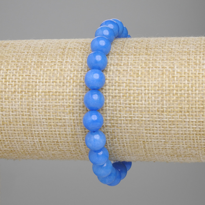 Apatite Bead Bracelet, smooth round beads, diameter 8mm±, length 18cm±, stretch