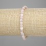 Bracelet Pink Opal Faceted Cube, diameter 4.5×4.5mm, length 18cm, stretch