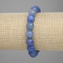Bracelet, Blue Aventurine, Smooth Round Beads, 10mm ±, Length 18cm ±, Elastic