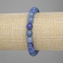 Bracelet Blue Aventurine Smooth Bead, diameter 8.5mm, length 18cm, stretch