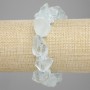 Toned Quartz Bracelet with Unpolished Stone, 10-14×10-19mm+-, length 18cm+-, stretch