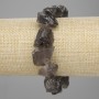 Bracelet Smoky Topaz rough gemstone, 14-20×10-20mm, +/- diameter, length 18cm +/- stretch