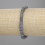 Bracelet Sapphire rough gemstone, diameter 5-8×5-7mm+-, length 18cm+-, stretch