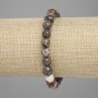 Bracelet Obsidian smooth bead, diameter 8mm+-, length 18cm+- stretch