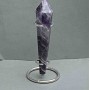 Souvenir Pencil Cone of Amethyst with Geodes 136x28mm±, weight 120g, on a stand