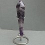 Souvenir Pencil Cone Natural Amethyst with Geodes 140x33mm+- weight 152g with stand