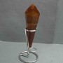Souvenir cone pencil of agate with geodes 138x36mm± weight 168g with stand