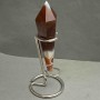 Souvenir pencil cone of agate with geodes 120×30mm±; weight 115g; with stand