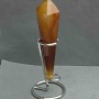 Souvenir cone pencil of agate with geodes 148×36mm± weight 175g with stand