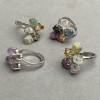 Ring 'Magic of Gemstones' Assortment of Uncut Stones (4-5 petals) One size
