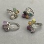 Ring 'Magic of Gemstones' Assortment of Uncut Stones (4-5 petals) One size