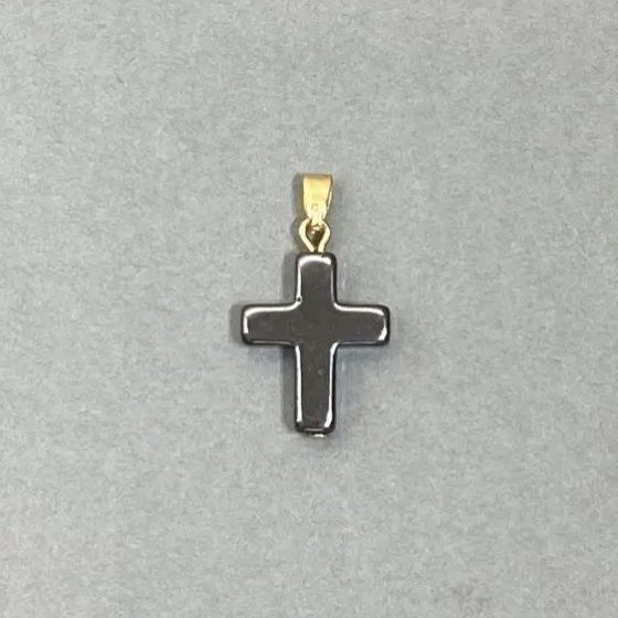 Hemathite Cross Pendant 25×14mm+