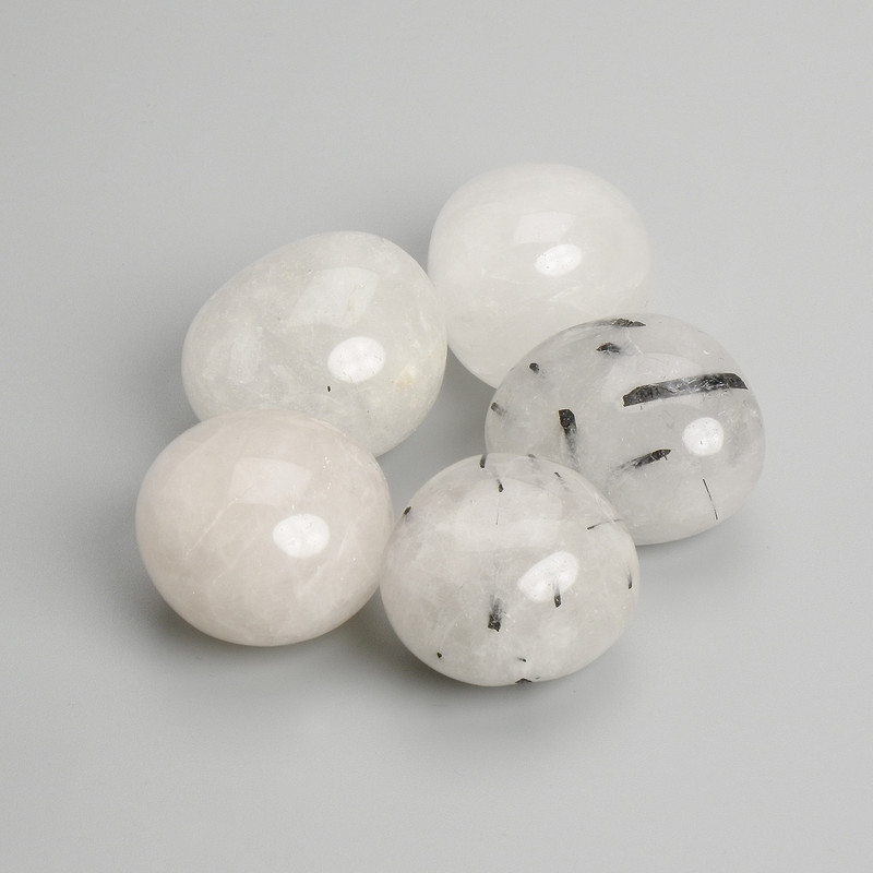 Rutilated quartz Hairy (Tumbled) 24-33x18-25mm (+-) packaged 100g (Price per 100 g)