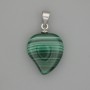 Malachite Heart Pendant 13×15×23mm+