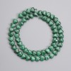 Malachite stone beads Heart 8×7–7.5 mm, on thread, 39 cm length