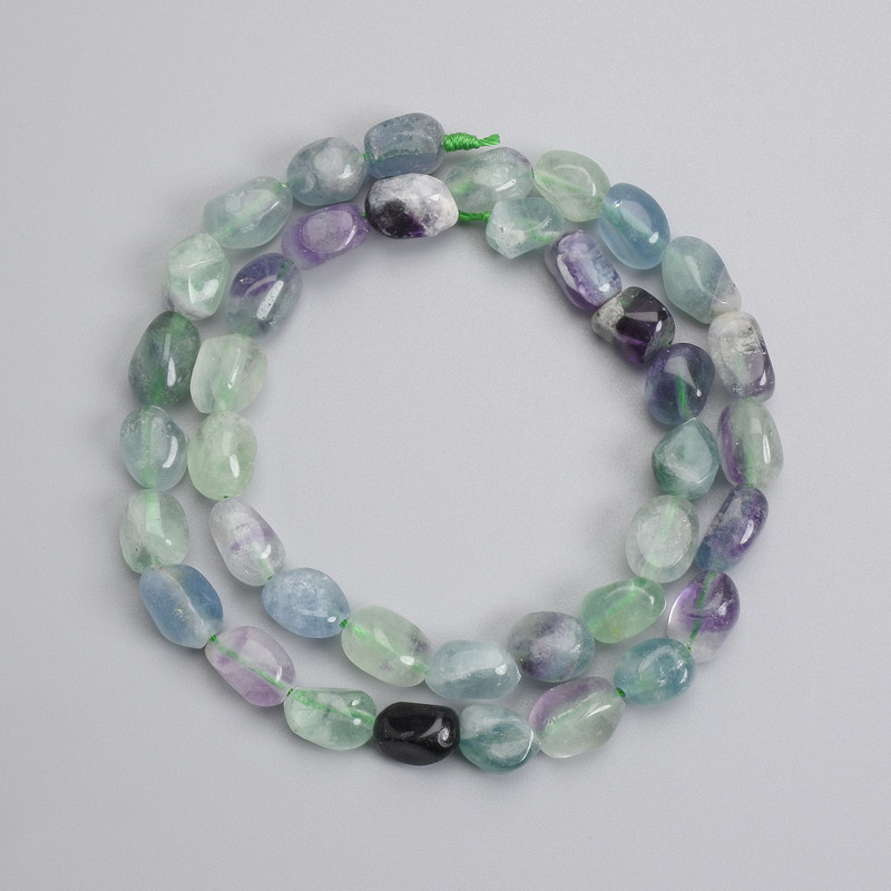 Fluorite Tumbled Beads 9-11×7-8mm, 39 cm on thread
