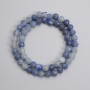 Blue Aventurine Faceted Round Beads 7mm ± on Thread, 39cm ±