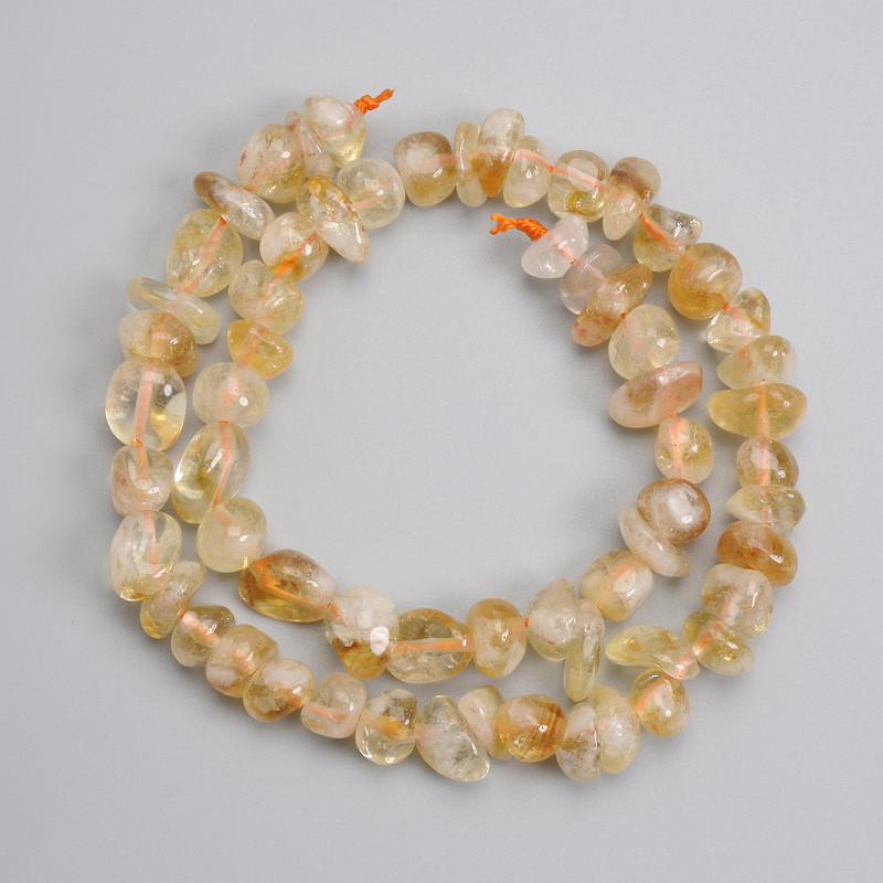 Citrine Beads 8-14×4-10, 5mm+-, thread length 39cm±