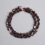 Garnet Beads Faceted 6–8 mm on Thread, 39 cm ±