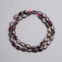 Garnet Faceted Oval Beads 8-10x6-7mm, on a thread, 39cm long ±