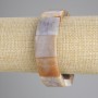 Bracelet, Fossilised Coral, square, diameter 18x18mm±, length 18cm±, stretch