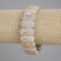 Bracelet of Fossilised Coral, faceted link, diameter 20×10mm±, length 18cm± stretch