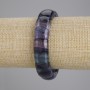 Fluorite Bracelet Smooth Link, 23x13mm diameter, 5mm+-, length 18cm+- stretch