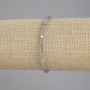 Bracelet Labradorite Faceted Cube, diameter 3x3mm±, length 18cm± stretch