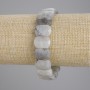Bracelet Labradorite Faceted Link, diameter 15×11mm, approx. 18cm length, stretch