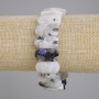 Adularia Faceted Bead Bracelet, 20×10 mm gaps, length 18 cm stretch