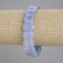 Aquamarine Bead-cut Stretch Bracelet, 15x11mm, 18cm stretch length