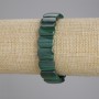 Malachite Bracelet Smooth Link, 14x10mm, stretchy 18cm adjustable
