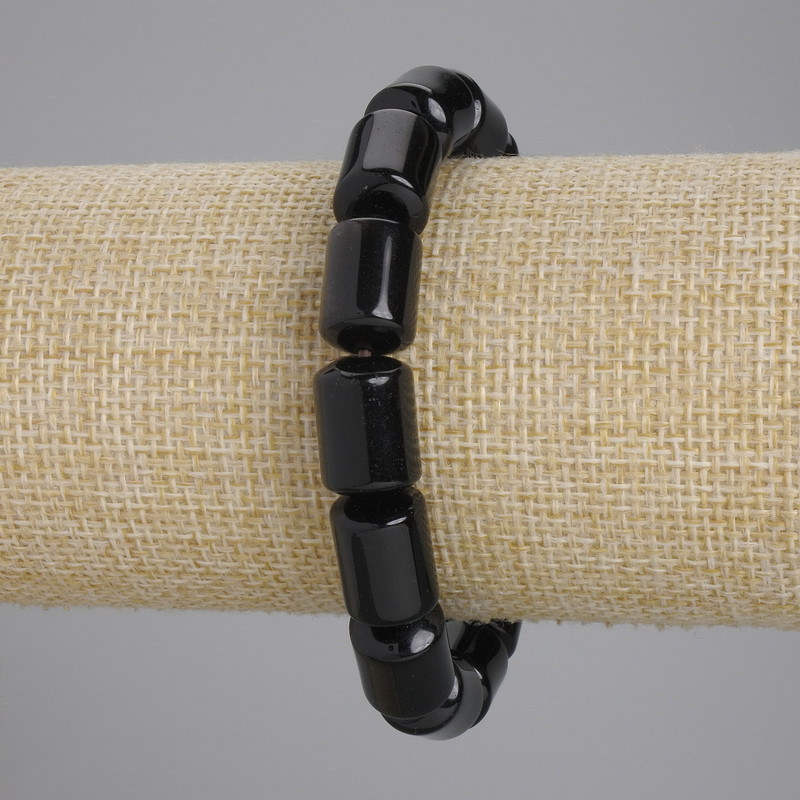 Agate Cylinder Bracelet, diameter 14×10mm ±, length 18cm ± stretch