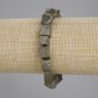 Pyrite Bracelet, Unpolished Stone, diameter 6-14×6-8mm +/-, length 18cm +/- Stretch