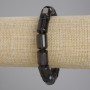 Bracelet Smoky Topaz Cylinder, diameter 15x10mm ±, length 18cm ± stretch