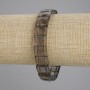 Bracelet Smoky Topaz faceted chain, diameter 12.5×9.5mm, length 18cm, elastic