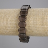 Smoky Topaz Bracelet, smooth chain links, 14x10 mm, 5 mm±, length 18 cm±, stretch