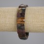 Bracelet Tiger’s Eye, Bull’s Eye and Hawk’s Eye, faceted link, diameter 15×11 mm, +/- long 18 cm, stretch