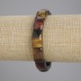 Bracelet Tiger’s Eye, Bull’s Eye and Hawk’s Eye Smooth Link, 17×10mm each, adjustable 18cm Stretch